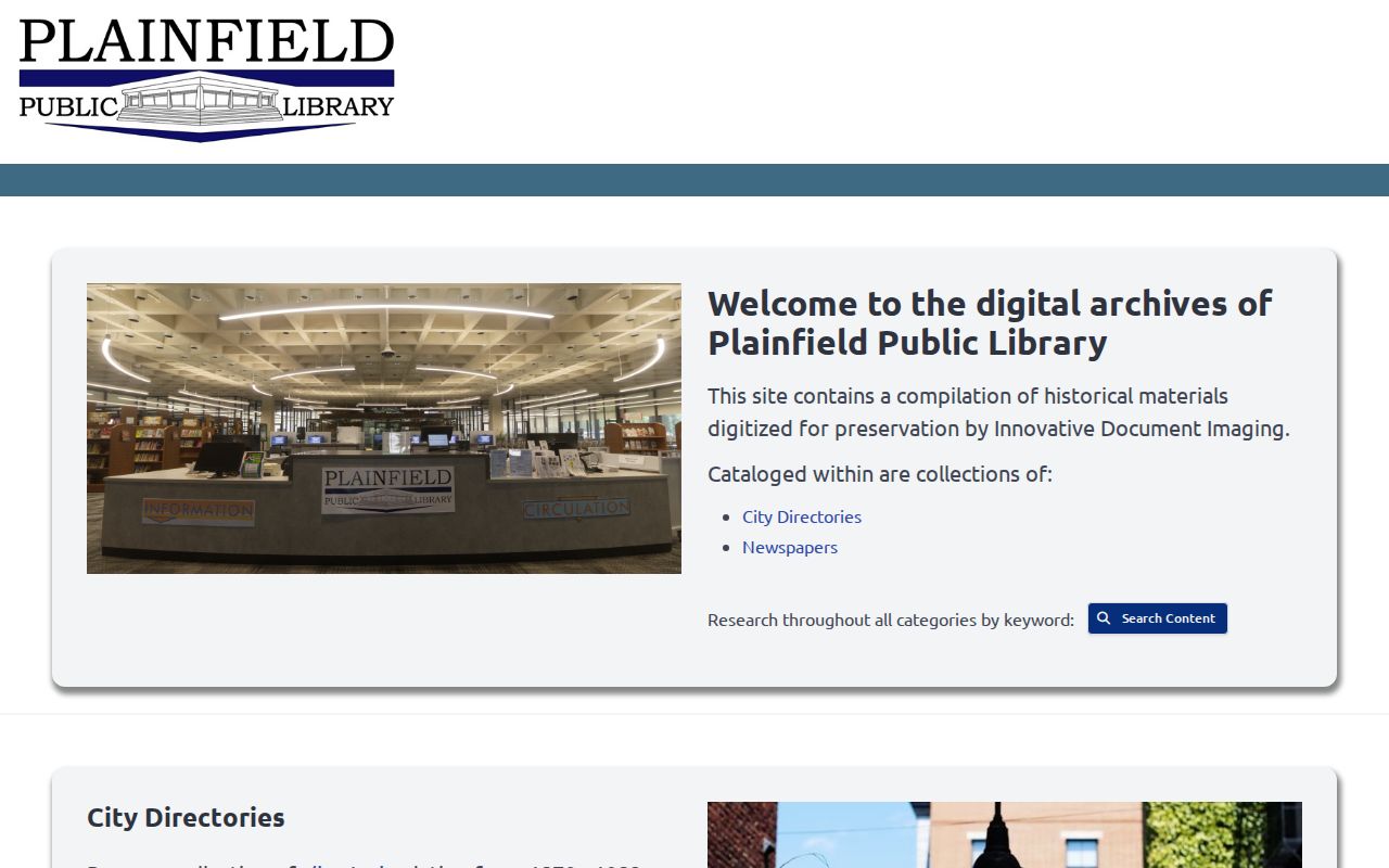 Plainfield city directory digitized collections archive