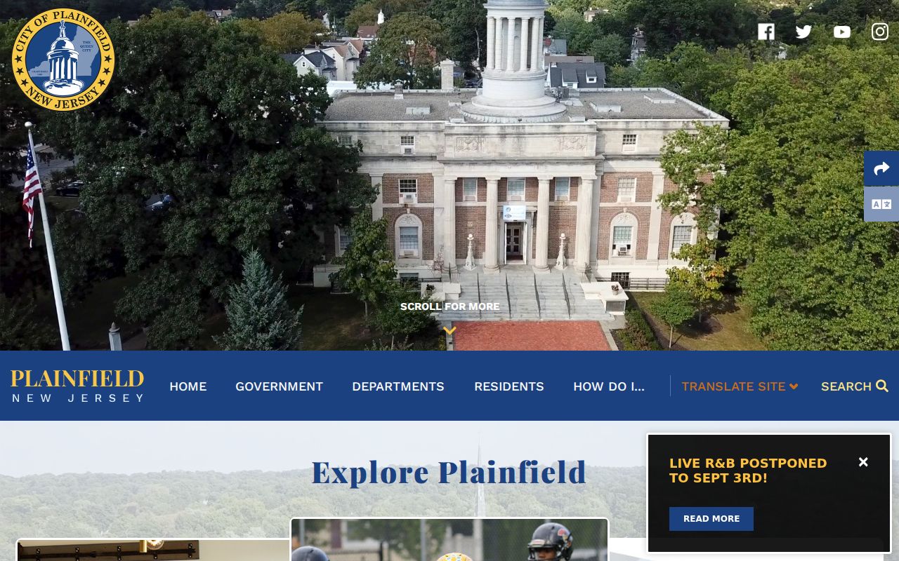 Plainfield neighbors view of city page with no verified current community directory