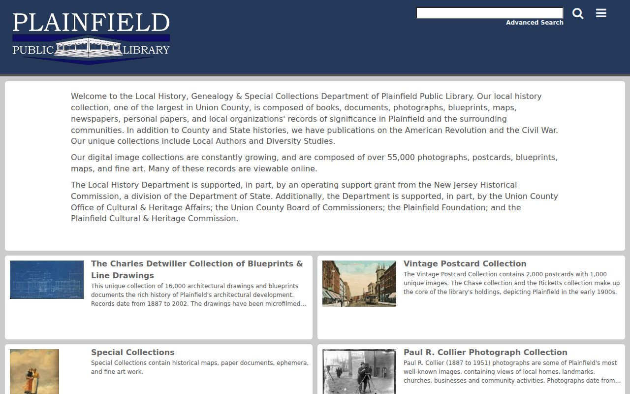 Plainfield neighbors research in the Plainfield Public Library digital collection